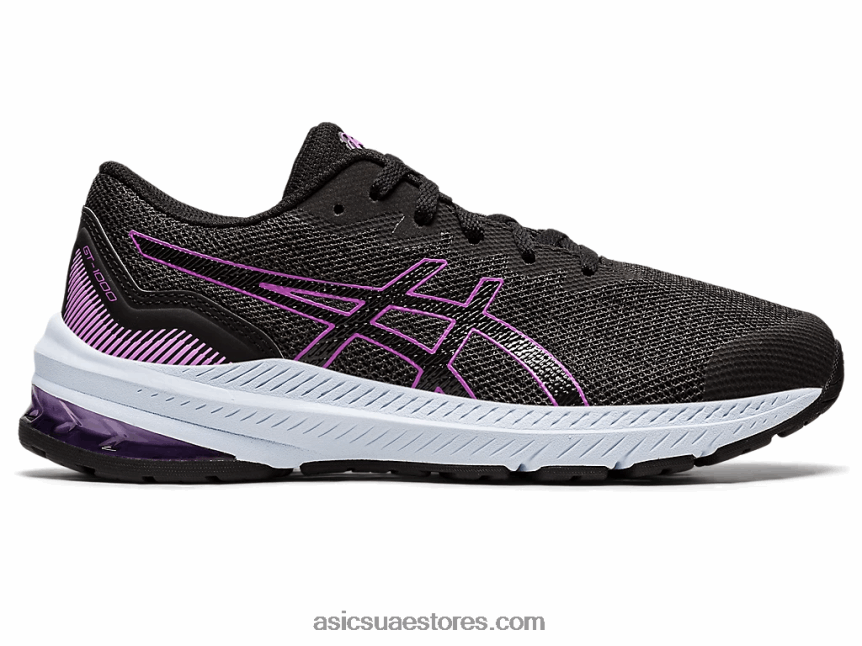 Asics الجرافيت الرمادي / الأوركيد المدرسة الابتدائية GT-1000 11 2N24DJ4360