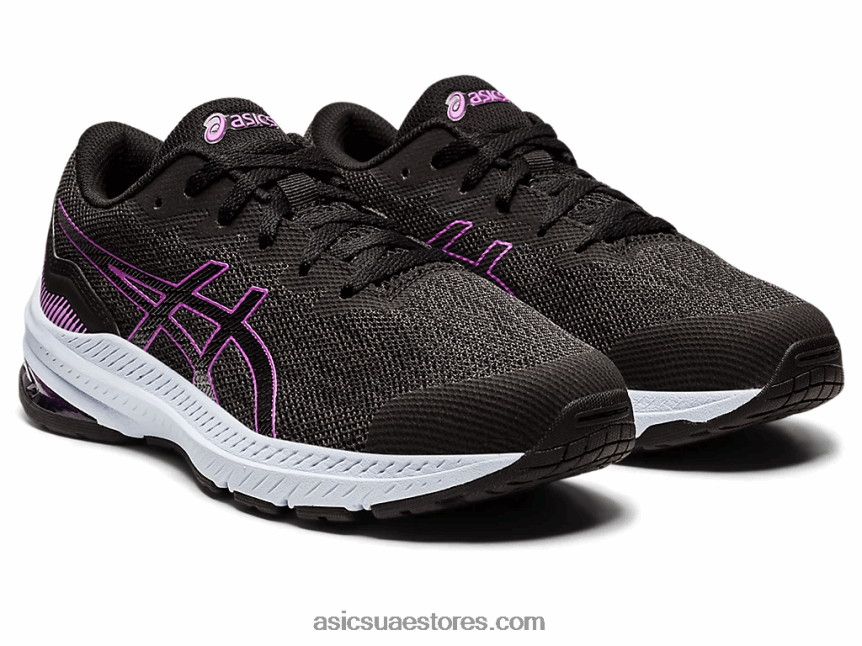 Asics الجرافيت الرمادي / الأوركيد المدرسة الابتدائية GT-1000 11 2N24DJ4360
