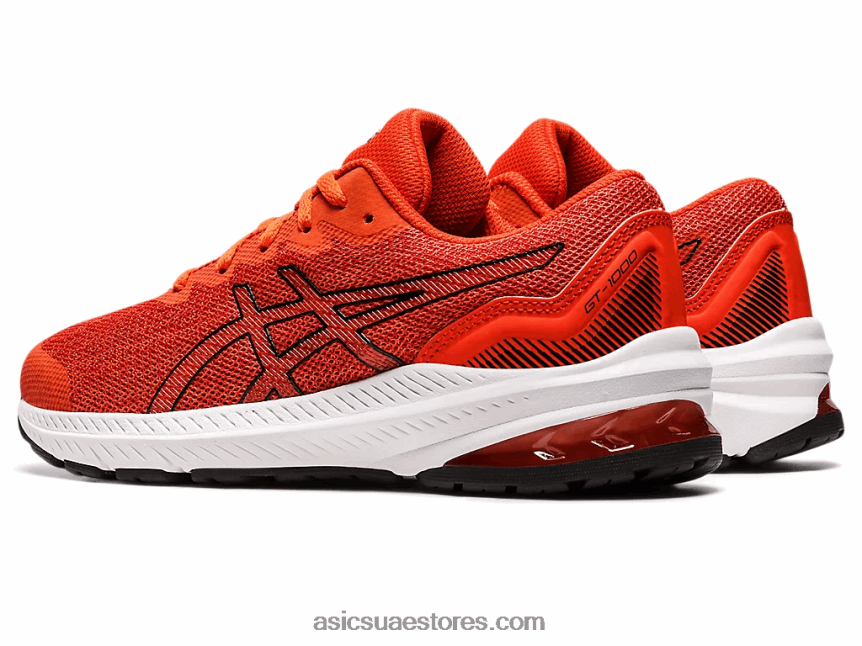 Asics طماطم كرزية / أسود المدرسة الابتدائية GT-1000 11 2N24DJ4363