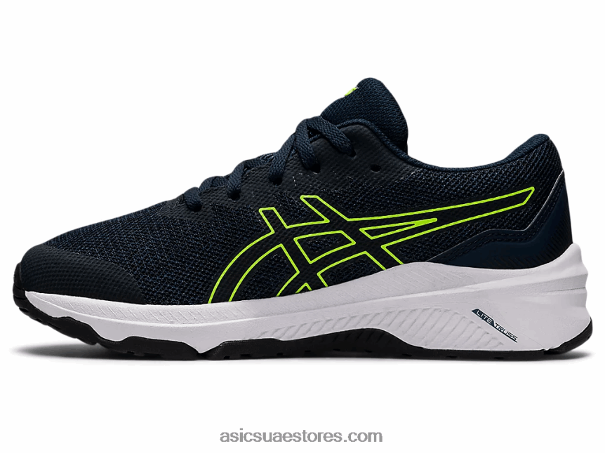Asics الأزرق الفرنسي / الأخضر الخطر المدرسة الابتدائية GT-1000 11 2N24DJ4405