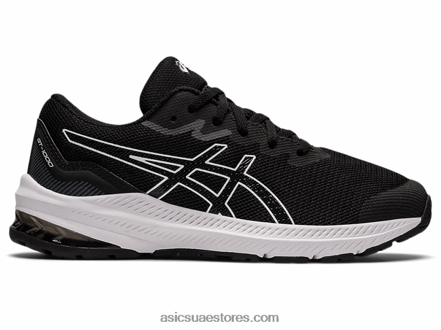 Asics أسود / أبيض المدرسة الابتدائية GT-1000 11 2N24DJ4455