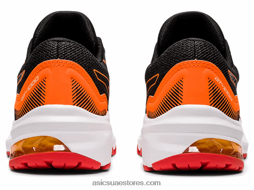 Asics رمادي جرافيت / أحمر ناري المدرسة الابتدائية GT-1000 11 2N24DJ4471