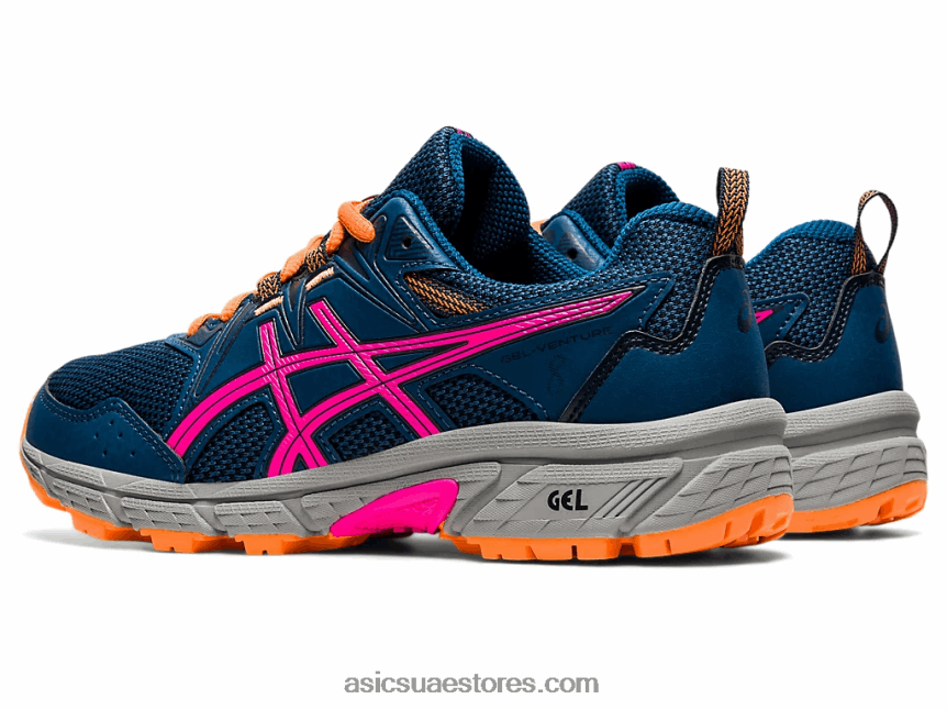 Asics ماكو الأزرق / الوردي glo مدرسة جيل فينشر 8 الابتدائية 2N24DJ4494