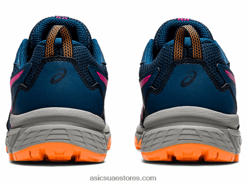 Asics ماكو الأزرق / الوردي glo مدرسة جيل فينشر 8 الابتدائية 2N24DJ4494