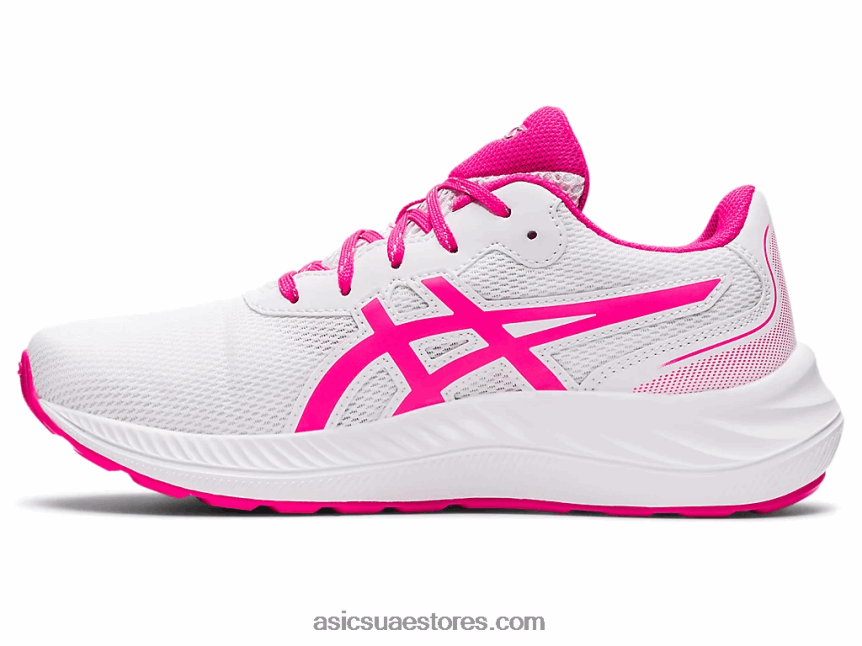 Asics أبيض / وردي glo مدرسة جيل اكسايت 9 الابتدائية 2N24DJ4462