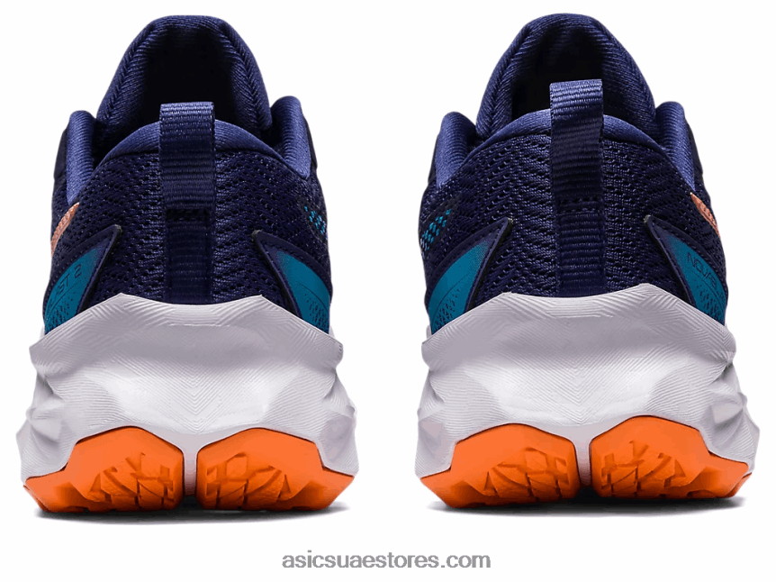 Asics أزرق نيلي / شمس خوخ novablast 2 المدرسة الابتدائية 2N24DJ4277