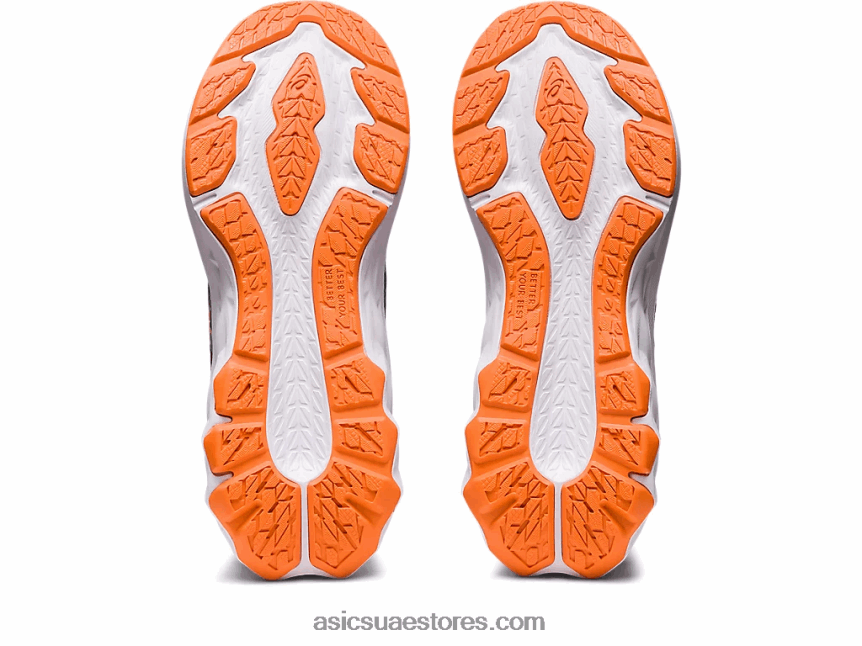 Asics أزرق نيلي / شمس خوخ novablast 2 المدرسة الابتدائية 2N24DJ4277