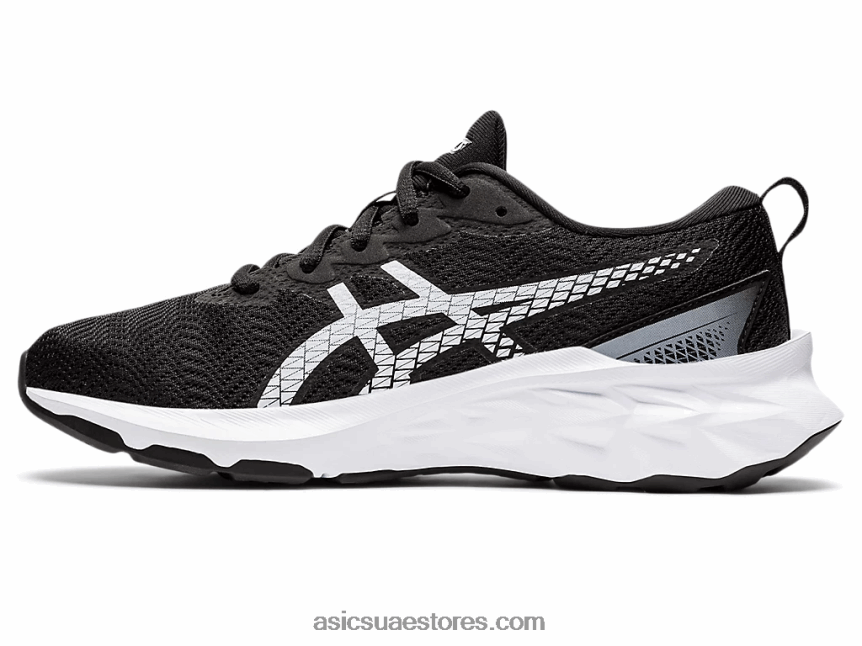 Asics أسود / أبيض novablast 2 المدرسة الابتدائية 2N24DJ4473