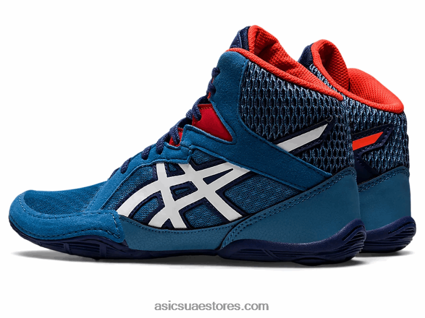 Asics أزور / أبيض snapdown 3 مدرسة ابتدائية 2N24DJ4423