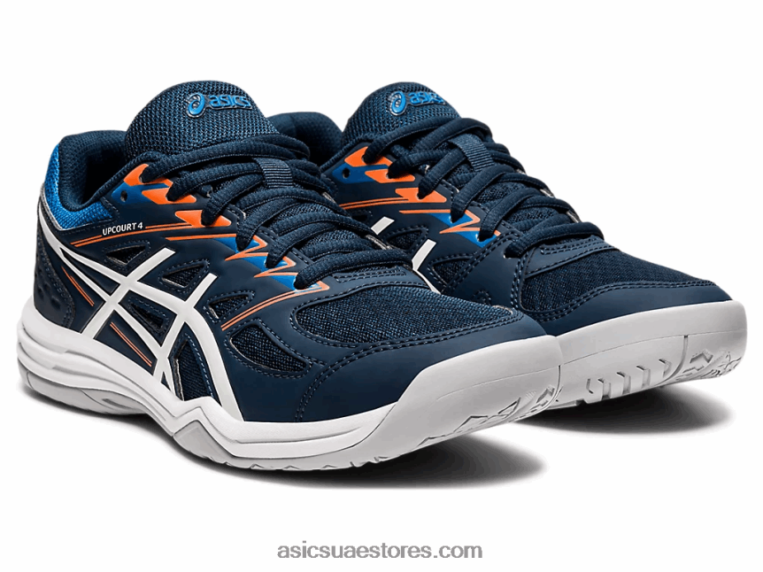 Asics أزرق فرنسي / أبيض مدرسة upcourt 4 الابتدائية 2N24DJ4425