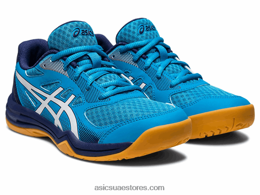 Asics الجزيرة أزرق / أبيض مدرسة upcourt 5 الابتدائية 2N24DJ4271