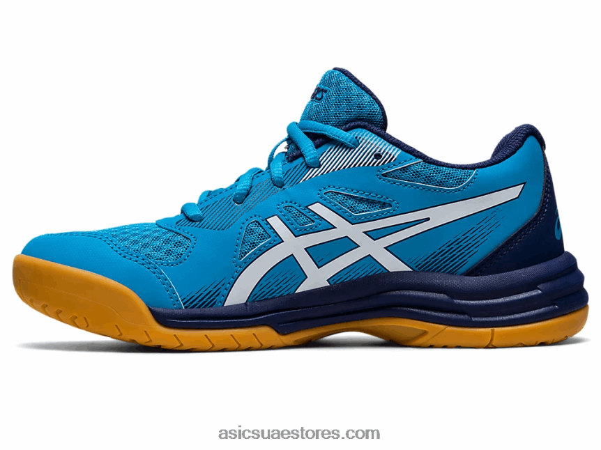 Asics الجزيرة أزرق / أبيض مدرسة upcourt 5 الابتدائية 2N24DJ4271