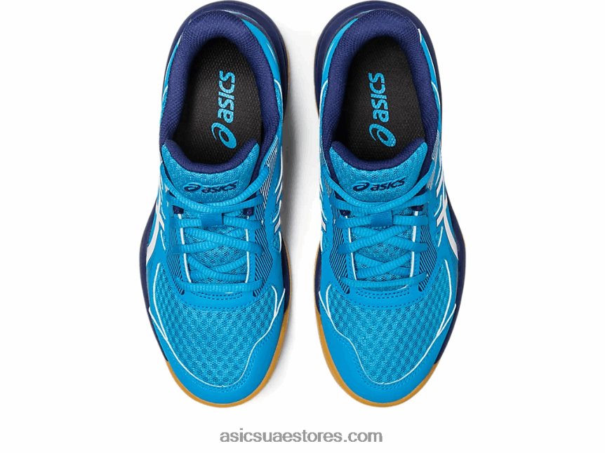 Asics الجزيرة أزرق / أبيض مدرسة upcourt 5 الابتدائية 2N24DJ4271