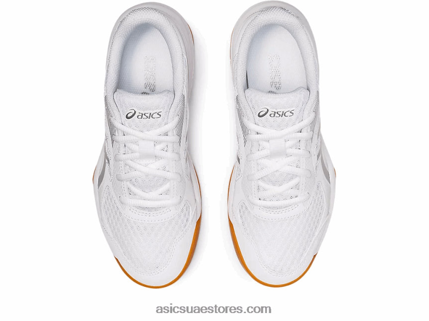 Asics أبيض / فضي نقي مدرسة upcourt 5 الابتدائية 2N24DJ4388