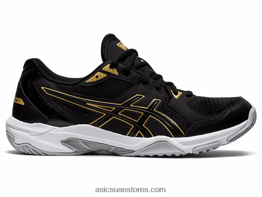 Asics أسود / ذهب خالص صاروخ جل 10 2N24DJ1888