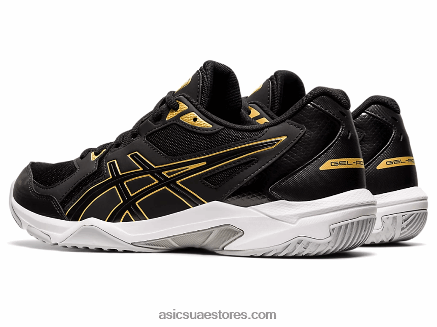 Asics أسود / ذهب خالص صاروخ جل 10 2N24DJ1888