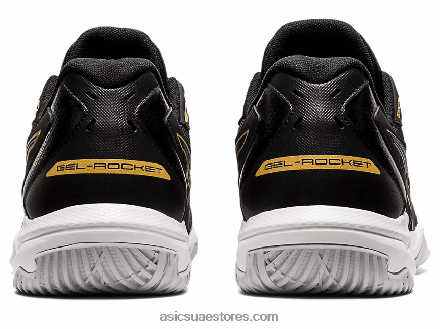 Asics أسود / ذهب خالص صاروخ جل 10 2N24DJ1888