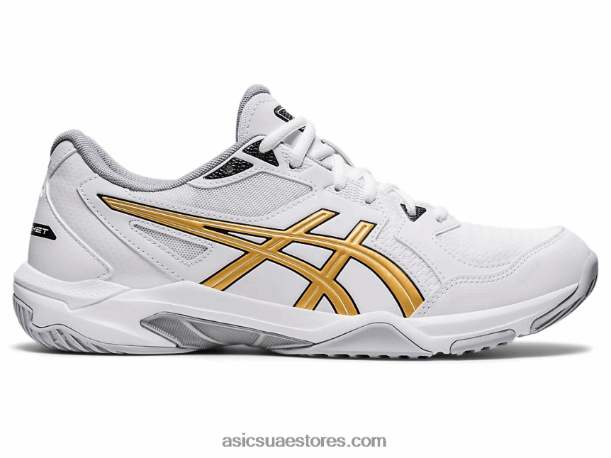 Asics أبيض / ذهب خالص صاروخ جل 10 2N24DJ1890