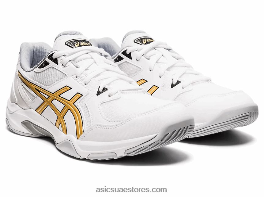 Asics أبيض / ذهب خالص صاروخ جل 10 2N24DJ1890