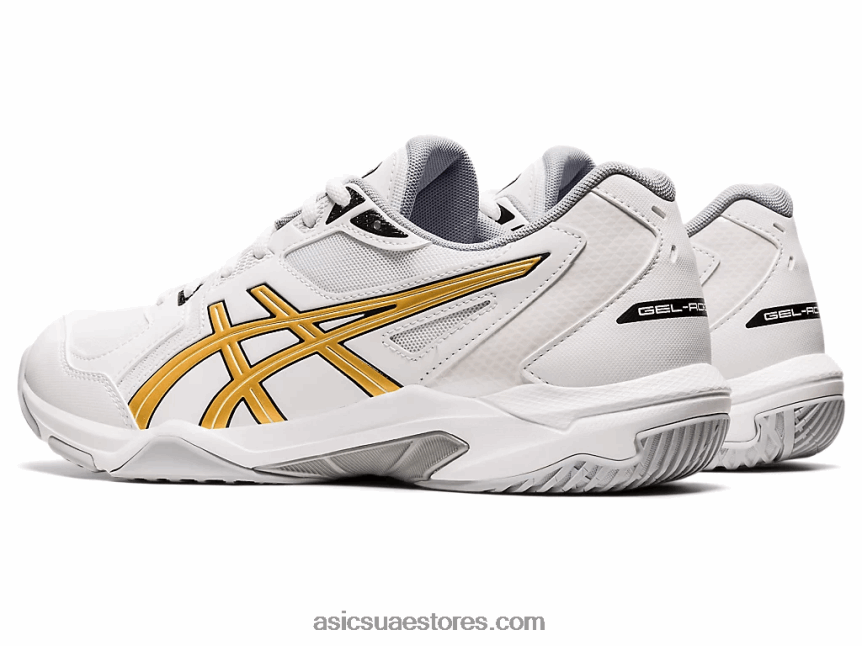 Asics أبيض / ذهب خالص صاروخ جل 10 2N24DJ1890
