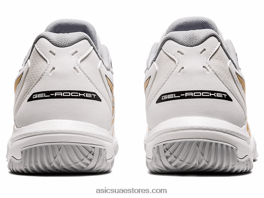 Asics أبيض / ذهب خالص صاروخ جل 10 2N24DJ1890