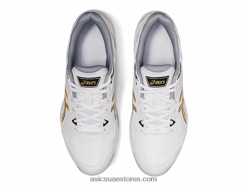 Asics أبيض / ذهب خالص صاروخ جل 10 2N24DJ1890