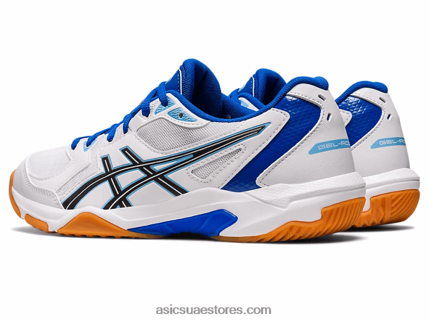 Asics أبيض / أزرق قطبي صاروخ جل 10 2N24DJ2355