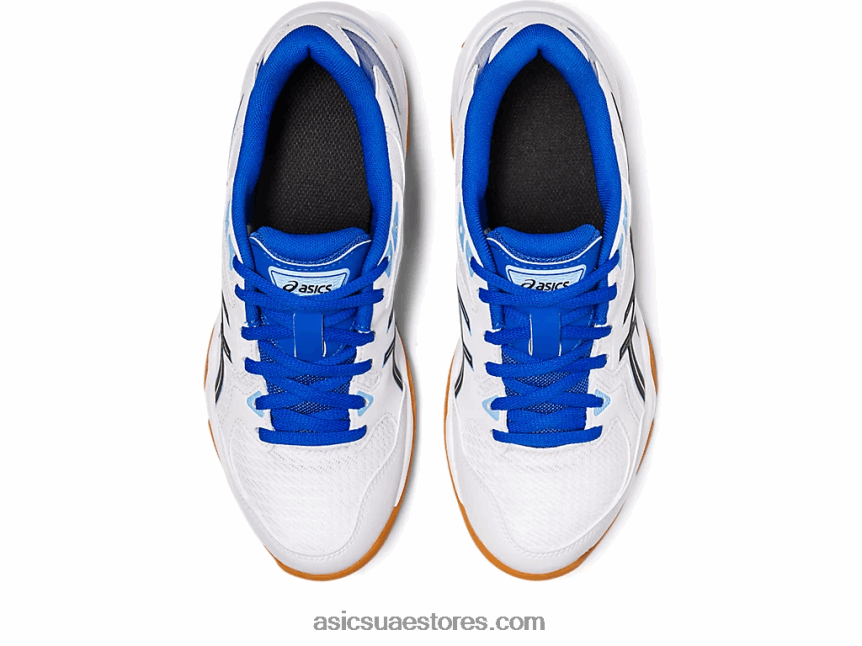 Asics أبيض / أزرق قطبي صاروخ جل 10 2N24DJ2355