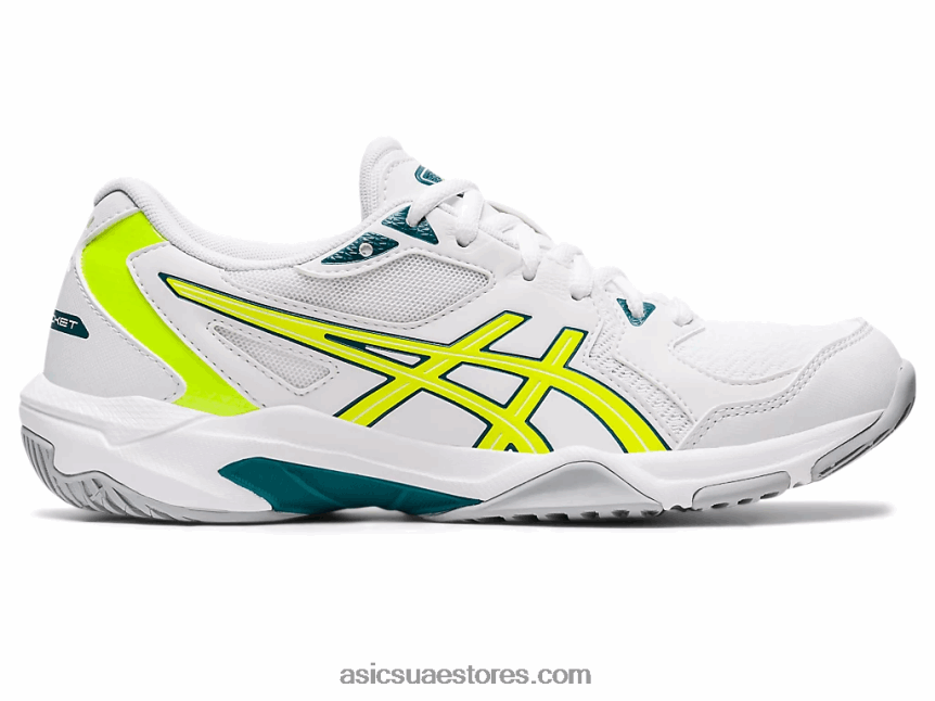 Asics أبيض / أصفر أمان صاروخ جل 10 2N24DJ2808