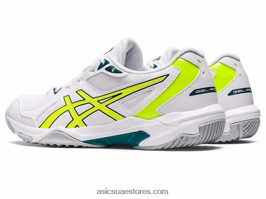 Asics أبيض / أصفر أمان صاروخ جل 10 2N24DJ2808