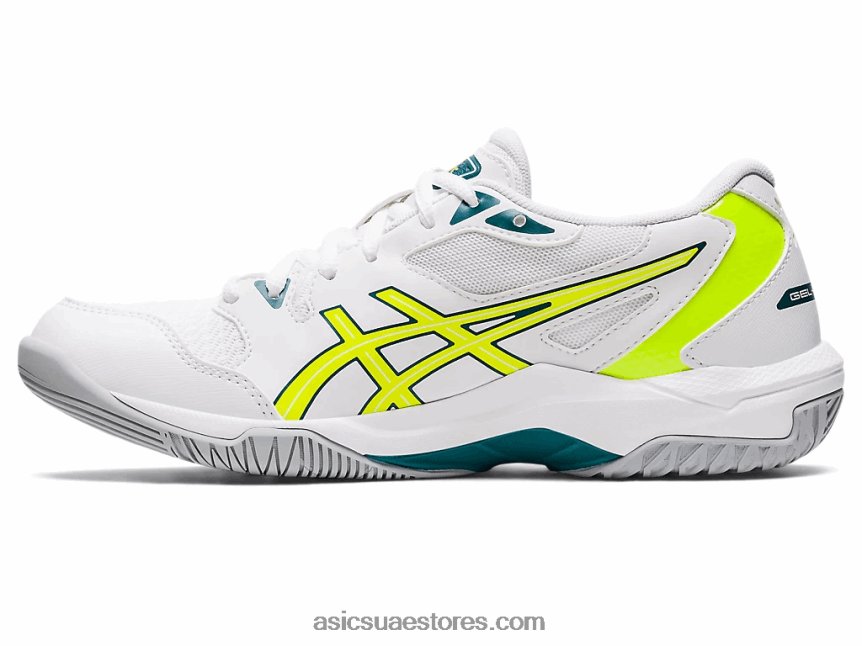 Asics أبيض / أصفر أمان صاروخ جل 10 2N24DJ2808