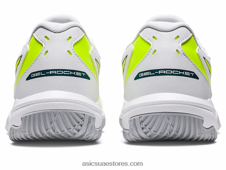 Asics أبيض / أصفر أمان صاروخ جل 10 2N24DJ2808
