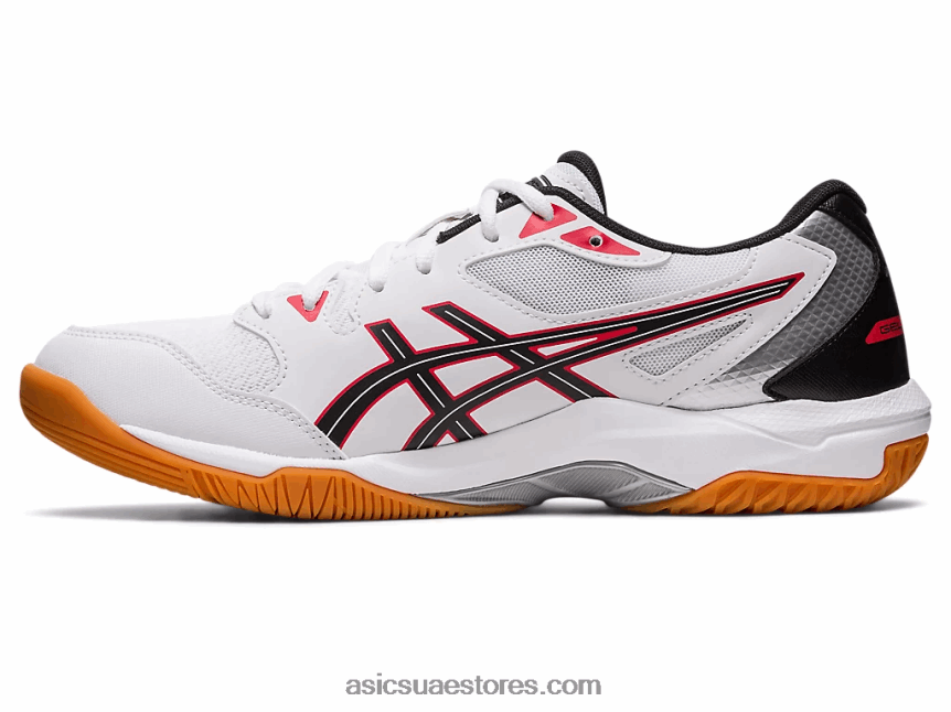 Asics أبيض / أحمر كلاسيكي صاروخ جل 10 2N24DJ31