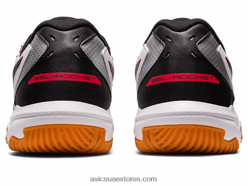 Asics أبيض / أحمر كلاسيكي صاروخ جل 10 2N24DJ31