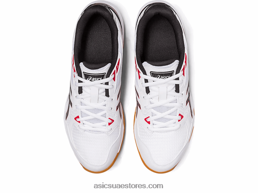 Asics أبيض / أحمر كلاسيكي صاروخ جل 10 2N24DJ31