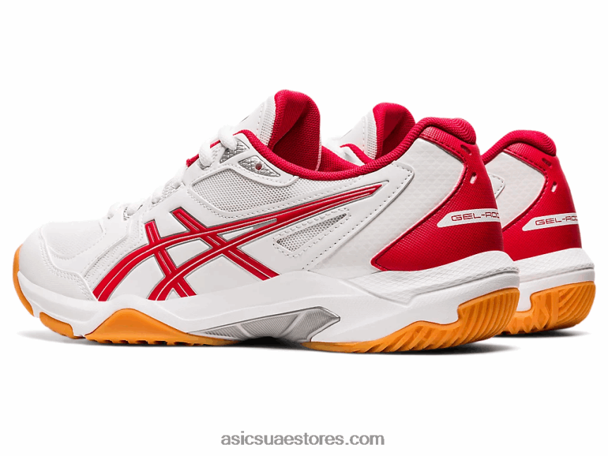 Asics أبيض / أحمر كلاسيكي صاروخ جل 10 2N24DJ3945