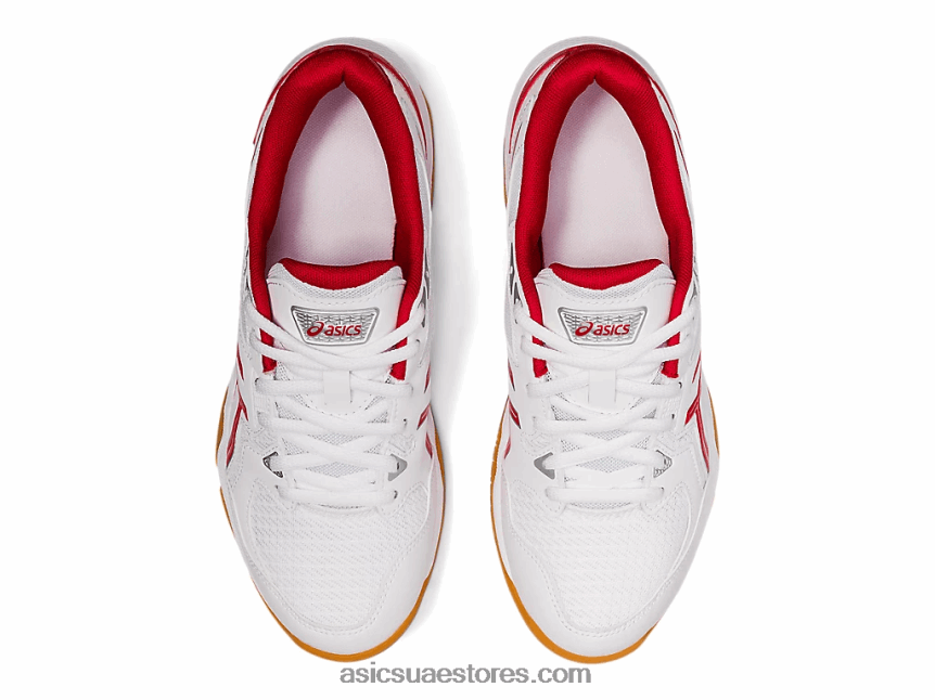 Asics أبيض / أحمر كلاسيكي صاروخ جل 10 2N24DJ3945