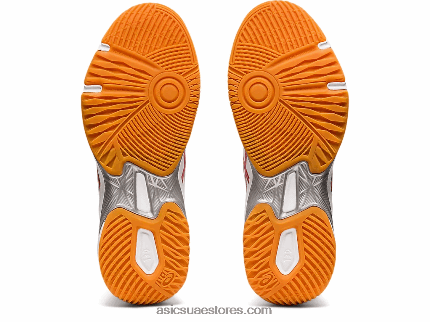 Asics أبيض / أحمر كلاسيكي صاروخ جل 10 2N24DJ3945