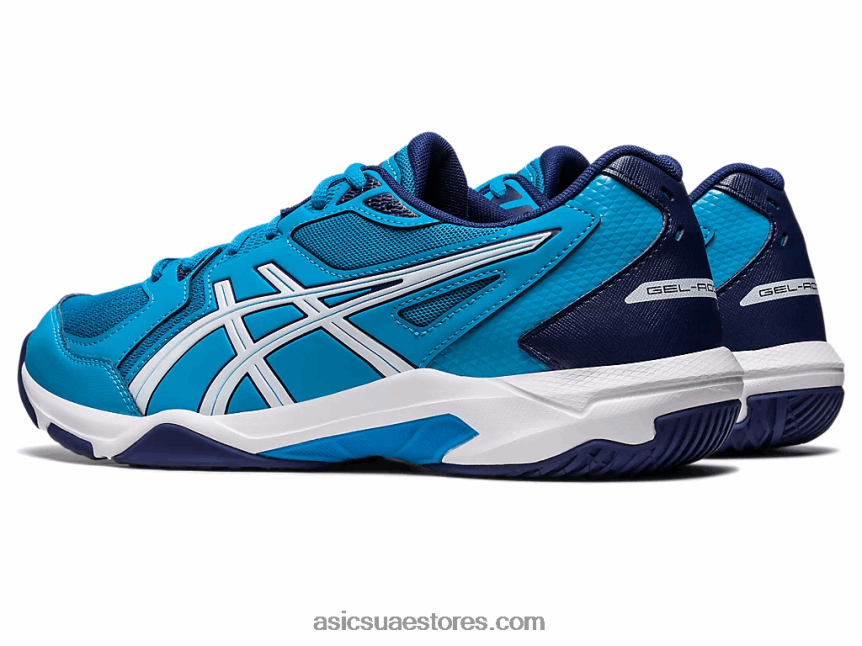 Asics الجزيرة أزرق / أبيض صاروخ جل 10 عريض 2N24DJ415