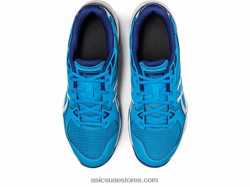 Asics الجزيرة أزرق / أبيض صاروخ جل 10 عريض 2N24DJ415