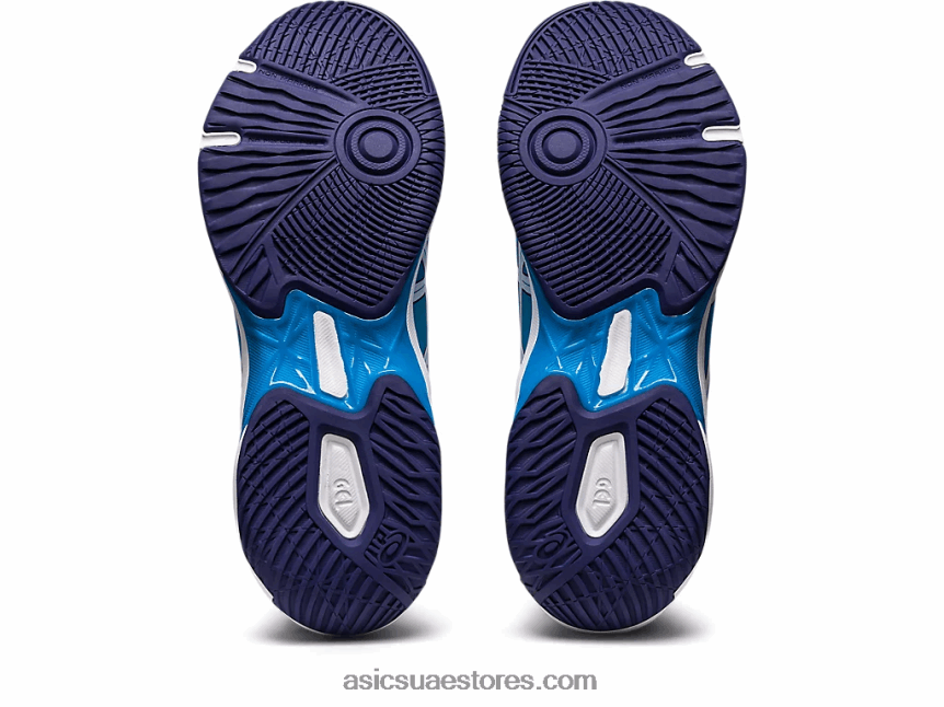 Asics الجزيرة أزرق / أبيض صاروخ جل 10 عريض 2N24DJ415