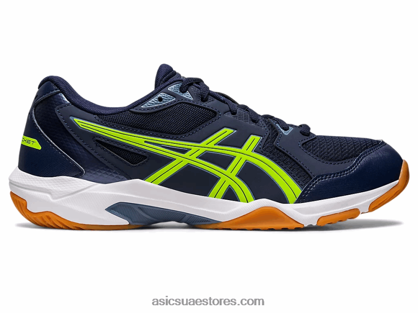 Asics منتصف الليل / أخضر خطر صاروخ جل 10 عريض 2N24DJ442