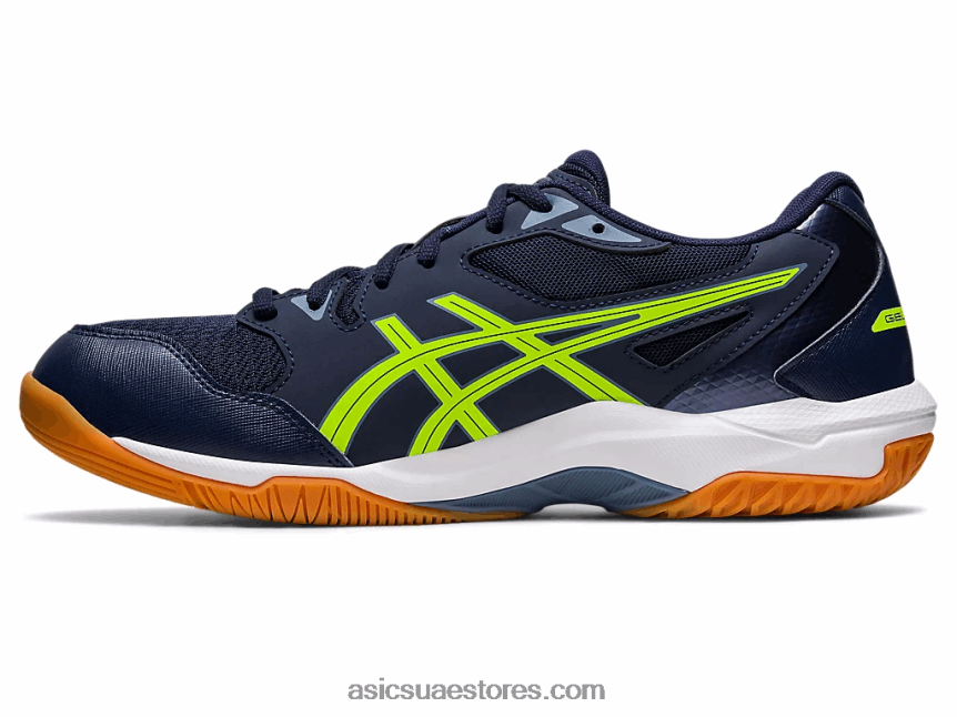 Asics منتصف الليل / أخضر خطر صاروخ جل 10 عريض 2N24DJ442