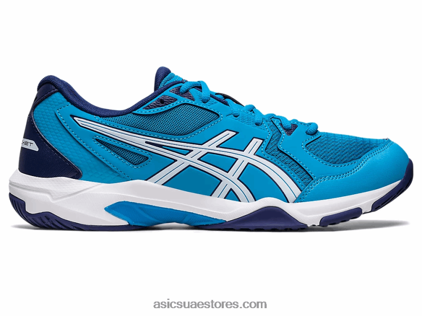 Asics الجزيرة أزرق / أبيض صاروخ جل 10 2N24DJ461