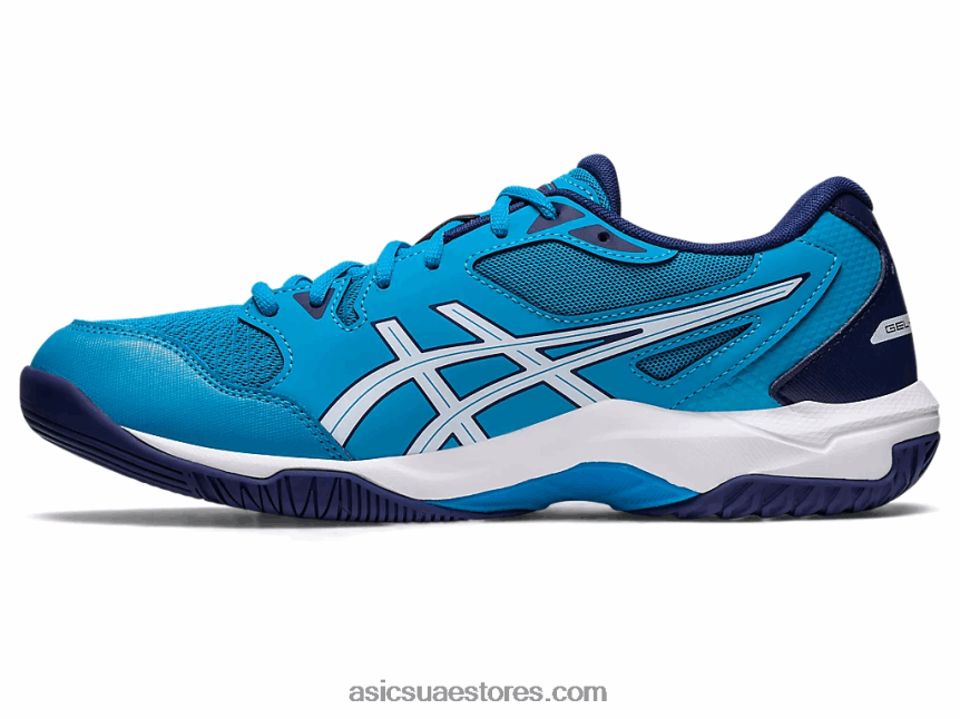 Asics الجزيرة أزرق / أبيض صاروخ جل 10 2N24DJ461