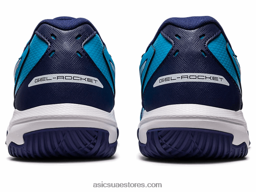 Asics الجزيرة أزرق / أبيض صاروخ جل 10 2N24DJ461