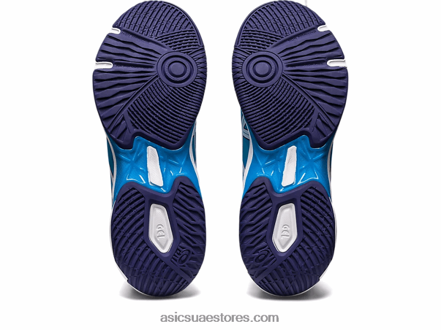 Asics الجزيرة أزرق / أبيض صاروخ جل 10 2N24DJ461
