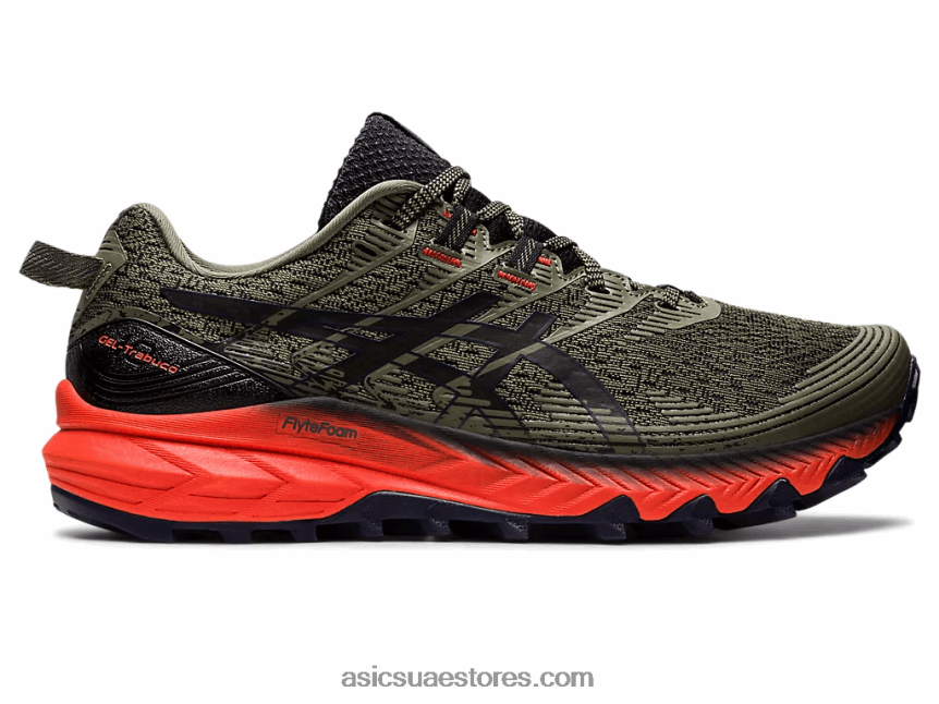 Asics عباءة خضراء / منتصف الليل جل ترابوكو 10 2N24DJ599