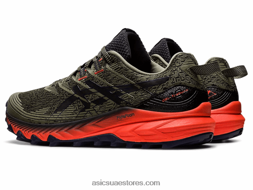 Asics عباءة خضراء / منتصف الليل جل ترابوكو 10 2N24DJ599