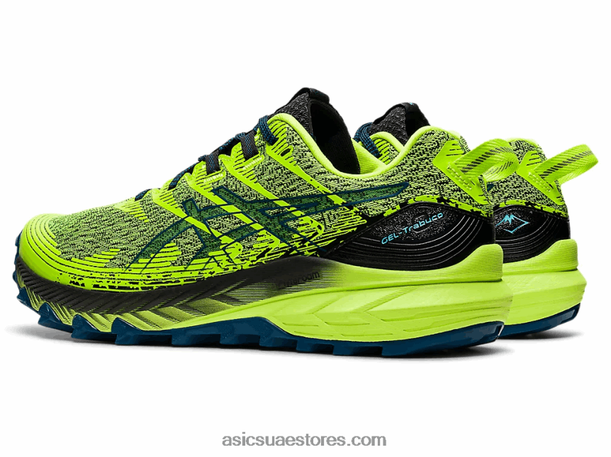 Asics خطر أخضر / أسود جل ترابوكو 10 2N24DJ655